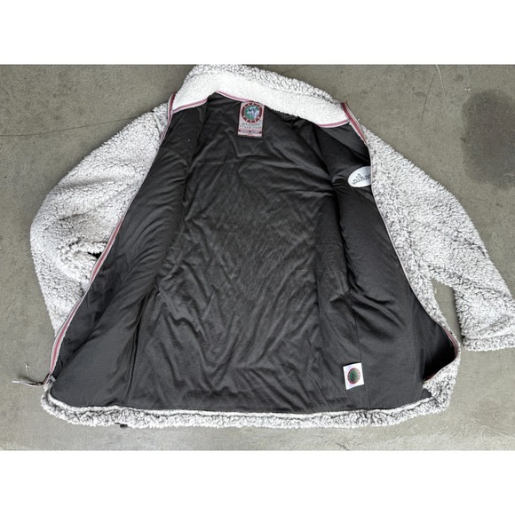 Mens Sz Medium Cabin Fever by Ramatex Sherpa Fleece Full Zip Sweater Gray - Picture 8 of 9